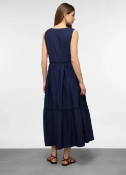 Abito lungo in popeline misto cotone donna
