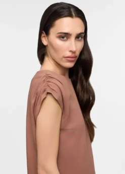 Abito smanicato in jersey di cotone stretch donna