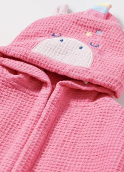 Accappatoio in puro cotone con cappuccio neonata