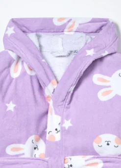 Accappatoio in puro cotone velour bambina