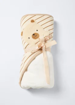 Asciugamano con angolo in spugna misto cotone neonato