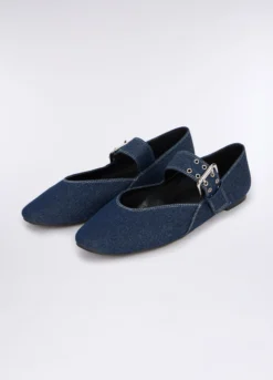 Ballerine effetto denim donna