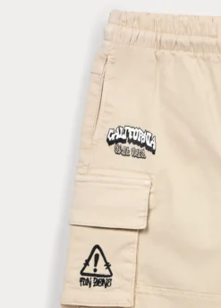 Bermuda cargo in twill di puro cotone bambino