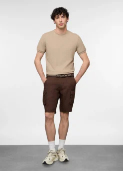 Bermuda cargo in lino uomo