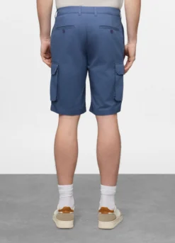 Bermuda cargo in twill di cotone uomo