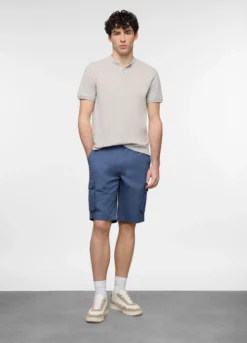 Bermuda cargo in twill di cotone uomo