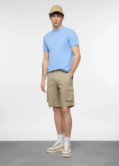 Bermuda cargo in twill di cotone uomo