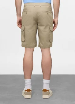 Bermuda cargo in twill di cotone uomo