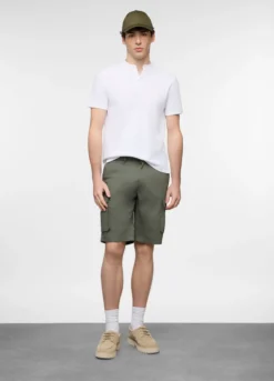 Bermuda cargo in twill di cotone uomo