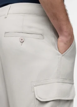 Bermuda cargo in twill di cotone uomo
