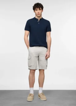 Bermuda cargo in twill di cotone uomo