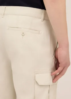 Bermuda cargo in twill di cotone uomo