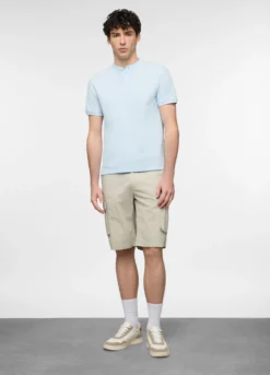 Bermuda cargo in twill di cotone uomo