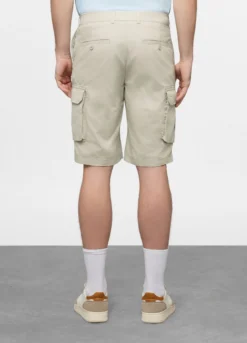 Bermuda cargo in twill di cotone uomo