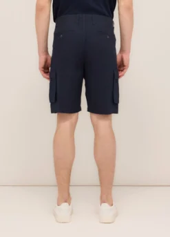 Bermuda cargo regular fit in lino uomo