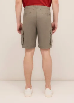 Bermuda cargo regular fit in lino uomo