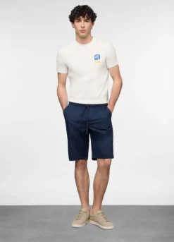 Bermuda chino in popeline misto cotone uomo