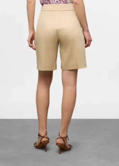 Bermuda fit regular di cotone stretch satin donna