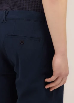 Bermuda in cotone e lino stretch uomo