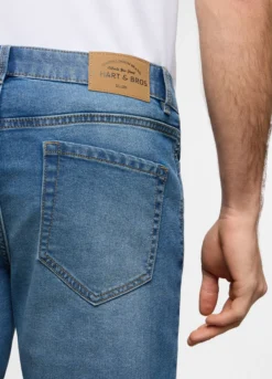 Bermuda in denim di cotone stretch uomo