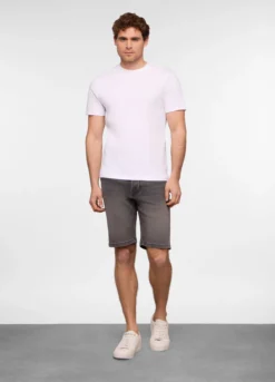 Bermuda in denim di cotone stretch uomo