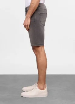 Bermuda in denim di cotone stretch uomo