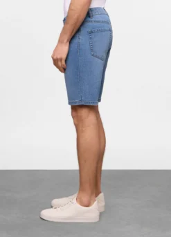 Bermuda in denim di cotone stretch uomo