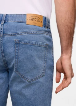 Bermuda in denim di cotone stretch uomo