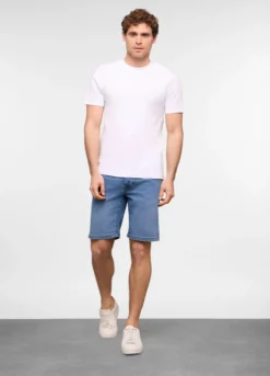 Bermuda in denim di cotone stretch uomo