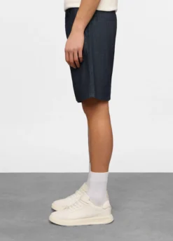 Bermuda in denim lavato di cotone e viscosa uomo