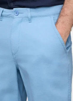 Bermuda in misto cotone e lino uomo