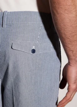 Bermuda in seersucker di cotone uomo