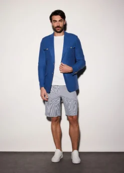 Bermuda in seersucker di cotone uomo