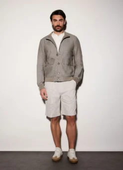 Bermuda in seersucker di cotone uomo