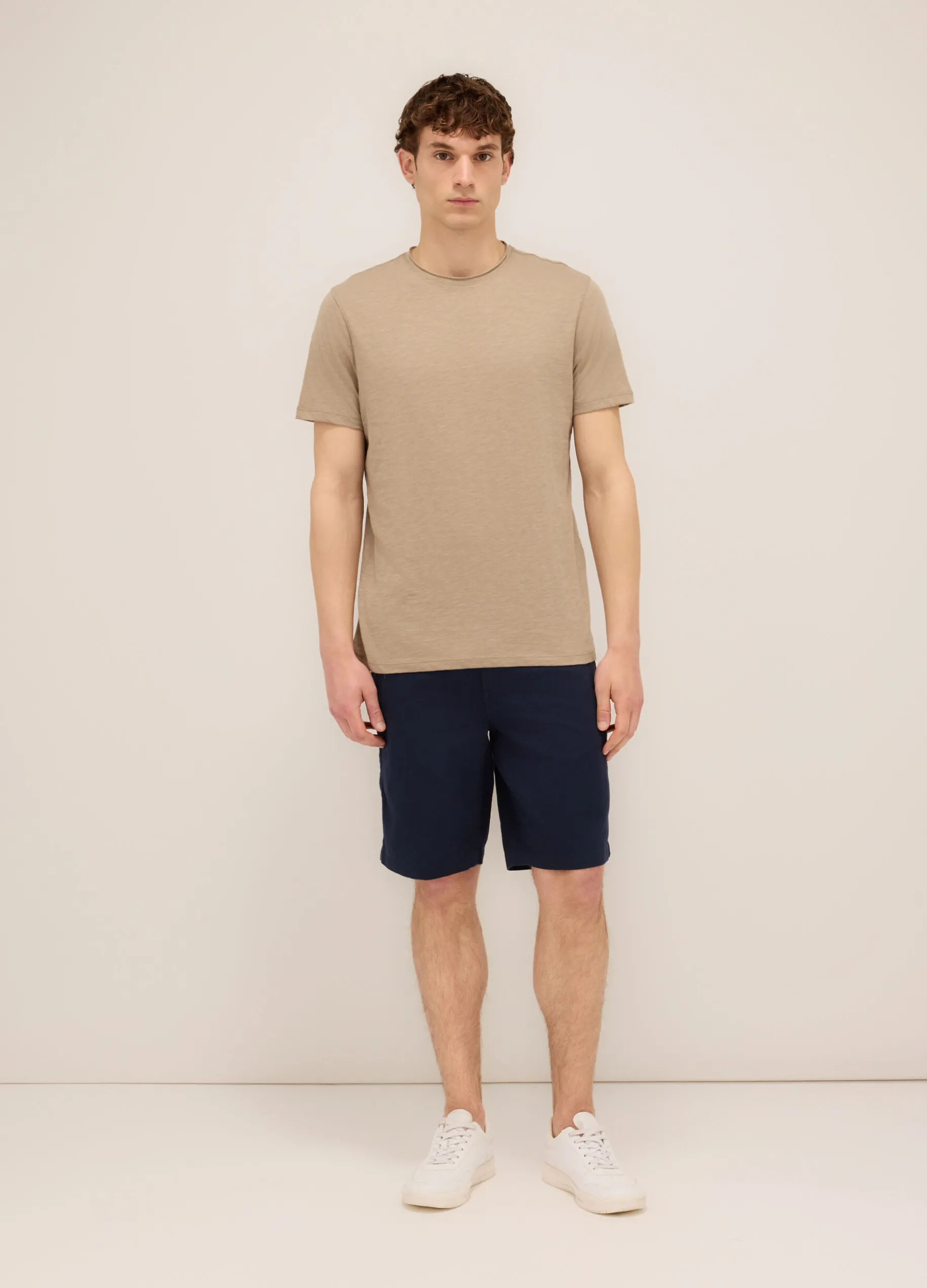 Bermuda in twill di cotone uomo