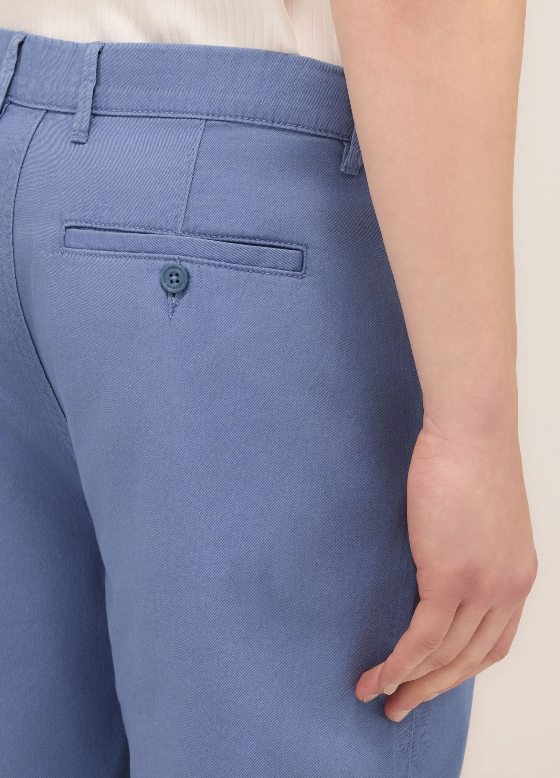 Bermuda in twill di cotone uomo