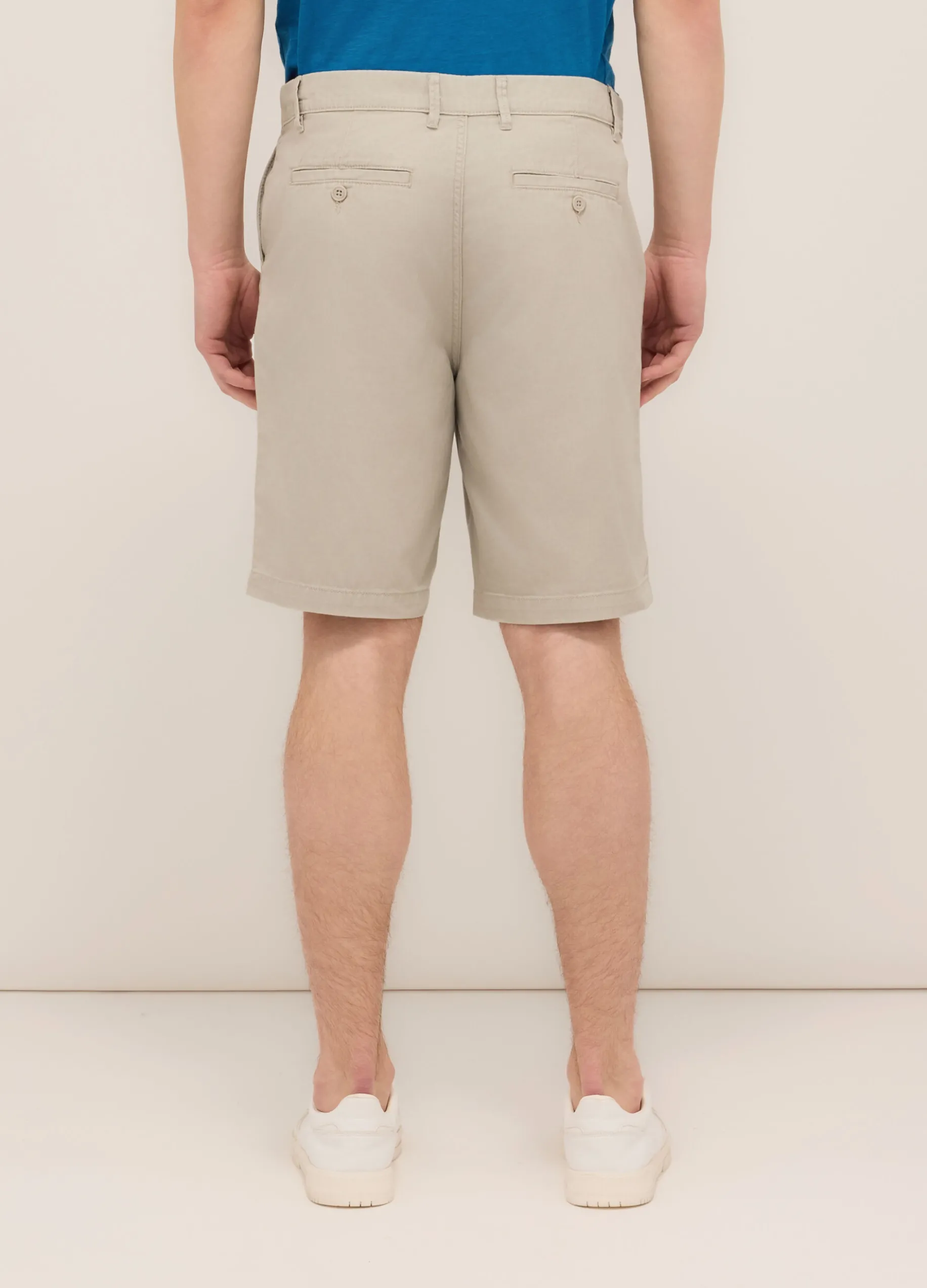 Bermuda in twill di cotone uomo