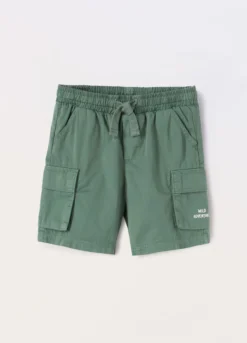 Bermuda in twill di puro cotone neonato