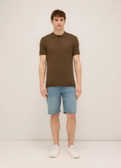 Bermuda regular fit in denim stretch uomo