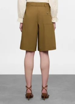 Bermuda regular fit in popeline di puro cotone donna