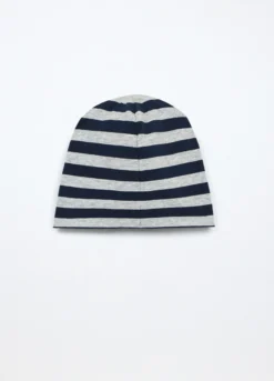 Berretto in cotone stretch a righe