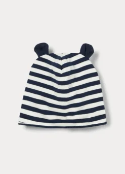 Berretto in french terry di cotone stretch neonato