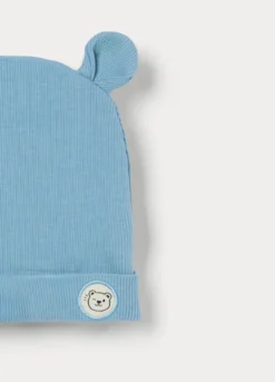 Berretto in french terry di viscosa stretch neonato