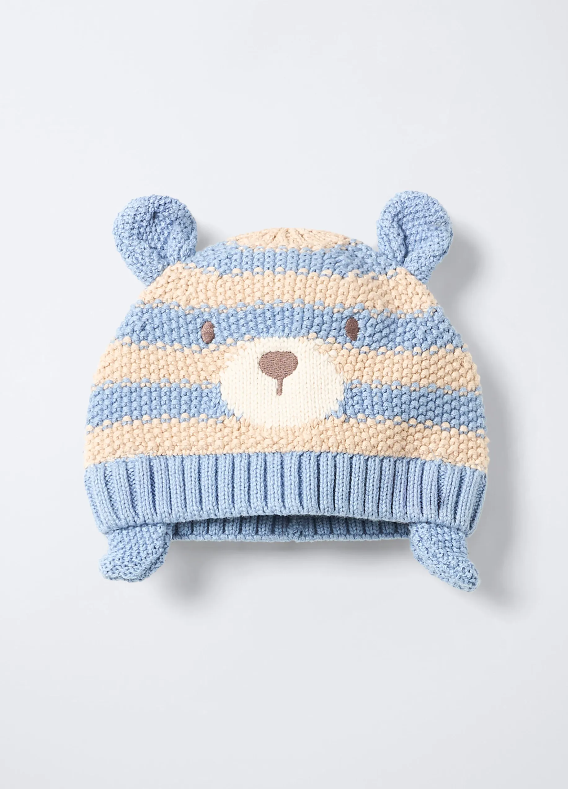 Berretto tricot in puro cotone neonato
