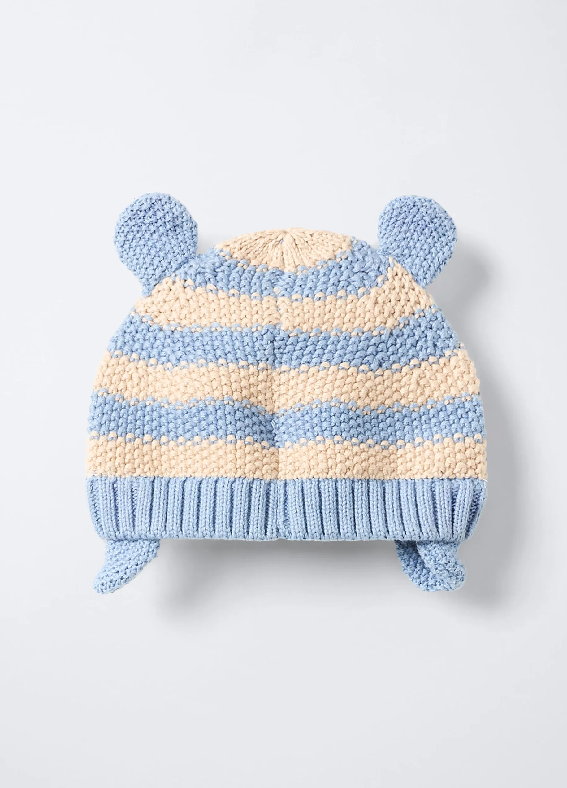 Berretto tricot in puro cotone neonato