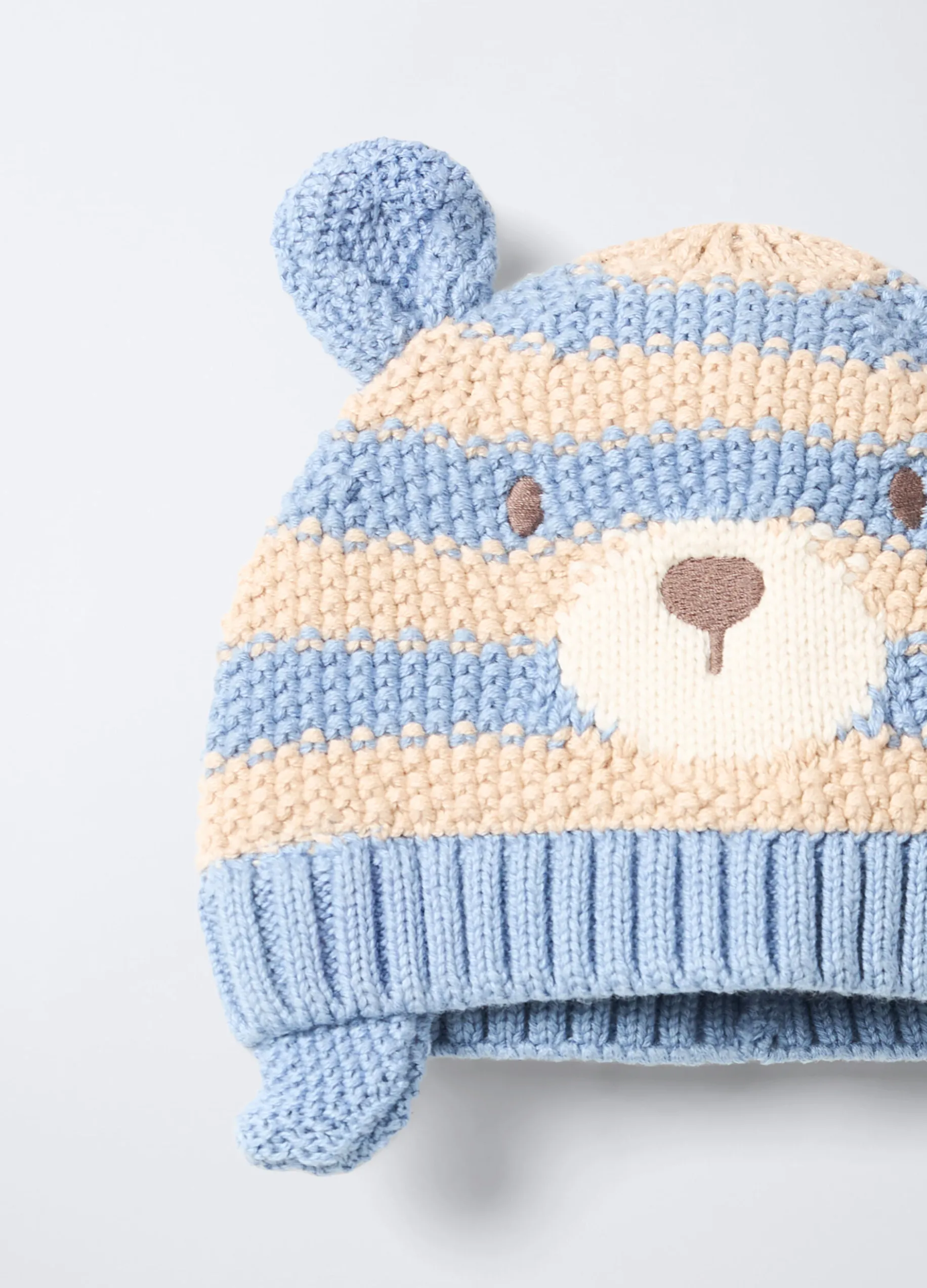 Berretto tricot in puro cotone neonato