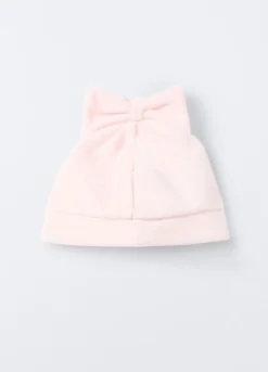 Berretto velour misto cotone neonata