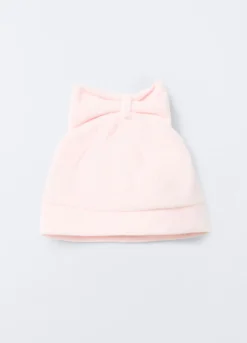 Berretto velour misto cotone neonata