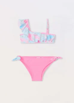 Bikini con rouches bambina