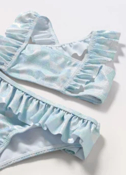 Bikini con rouches bambina